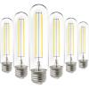 image:imageSunco Lighting 6 Pack 5W40W Dusk to Dawn Outdoor T10 Light Tubular LED Bulbs CRI90 2700K Soft White E26 Base 450 Lumens Vintage Filament Waterproof Outdoor Decorative UL2700k Soft White