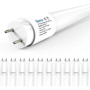 image:imageSunco 10 Pack T8 LED Bulbs 4 Foot 48 Inch Tube Light Bulbs Fluorescent Replacement Single or Double Ended Hybrid Type AB 2400 LM 20W 5000K Daylight Frosted Lens ETL5000k Daylight