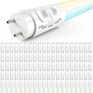 image:imageSunco 10 Pack T8 LED Bulbs 4 Foot LED Fluorescent Tube Replacement 4ft LED Tube Light Ballast Bypass 18W 2200 LM Selectable CCT 3000K3500K4000K5000K6000K Single Ended Power Clear Lens UL100 Pack