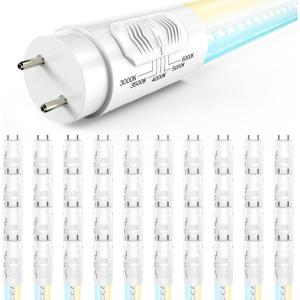 image:imageSunco 10 Pack T8 LED Bulbs 4 Foot LED Fluorescent Tube Replacement 4ft LED Tube Light Ballast Bypass 18W 2200 LM Selectable CCT 3000K3500K4000K5000K6000K Single Ended Power Clear Lens UL40 Pack