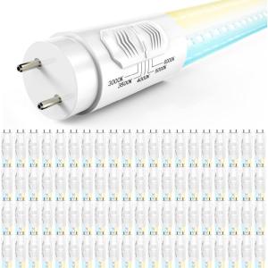 image:imageSunco 10 Pack T8 LED Bulbs 4 Foot LED Fluorescent Tube Replacement 4ft LED Tube Light Ballast Bypass 18W 2200 LM Selectable CCT 3000K3500K4000K5000K6000K Single Ended Power Clear Lens UL80 Pack