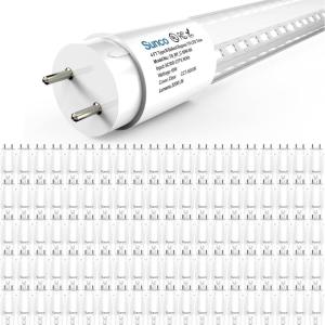 image:imageSunco 100 Pack T8 LED Bulbs 4 Foot Tube Light Bulbs Ballast Bypass 48 Inch Fluorescent Replacement 2200 LM 18W 6000K Daylight Deluxe Single Ended Power Type B Clear Lens UL6000k Daylight Deluxe