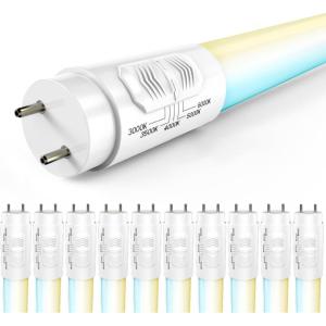 image:imageSunco 30 Pack T8 LED Bulbs 4 Foot LED Fluorescent Tube Replacement 4ft LED Tube Light Ballast Bypass 18W 2200 LM Selectable CCT 3000K3500K4000K5000K6000K Single Ended Power Frosted Lens UL5 Cct in One 3000k  3500k  4000k  5000k  6000k