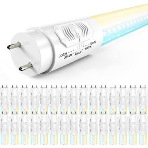 image:imageSunco 30 Pack T8 LED Bulbs 4 Foot LED Fluorescent Tube Replacement 4ft LED Tube Light Ballast Bypass 18W 2200 LM Selectable CCT 3000K3500K4000K5000K6000K Single Ended Power Clear Lens UL