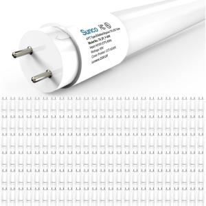 image:imageSunco 50 Pack T8 LED Bulbs 4 Foot Tube Light Bulbs Ballast Bypass 48 Inch Fluorescent Replacement 2200 LM 18W 5000K Daylight Single Ended Power Type B Frosted Lens ULWhite  6000k
