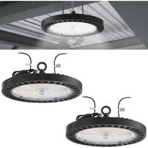 image:imageSunco UFO LED High Bay Light 200W 29000 Lumens 5000K 120277V Dimmable 010V Ultra Bright Commercial Shop Lights for Warehouse Factory Workshop Garage amp Barn Ceiling Mount IP54 UL 2 Pack2 Pack