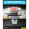image:imageSunco 2 Pack Red LED Exit Sign with Emergency Lights Two Adjustable Square Head Lights 94V0 Fire Resistant Backup Battery 120277V Wall or Ceiling Mount Commercial Grade Double Sided UL