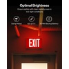 image:imageSunco 6 Pack LED Exit Sign with Emergency Light Commercial Grade Double Sided Fire Exit Lights Backup Battery Illuminated Emergency Exit 120277V Dual Mounting UL 94V0 Fire ResistantRed