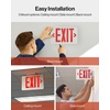 image:imageSunco 6 Pack LED Exit Sign with Emergency Light Commercial Grade Double Sided Fire Exit Lights Backup Battery Illuminated Emergency Exit 120277V Dual Mounting UL 94V0 Fire ResistantRed