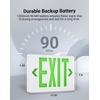 image:imageSunco 6 Pack LED Exit Sign with Emergency Light Commercial Grade Double Sided Fire Exit Lights Backup Battery Illuminated Emergency Exit 120277V Dual Mounting UL 94V0 Fire ResistantGreen