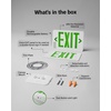 image:imageSunco 6 Pack LED Exit Sign with Emergency Light Commercial Grade Double Sided Fire Exit Lights Backup Battery Illuminated Emergency Exit 120277V Dual Mounting UL 94V0 Fire ResistantGreen