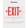 image:imageSunco 6 Pack LED Exit Sign with Emergency Light Commercial Grade Double Sided Fire Exit Lights Backup Battery Illuminated Emergency Exit 120277V Dual Mounting UL 94V0 Fire ResistantRed