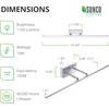 image:imageSunco Lighting Modern Vanity Light Fixture LED Bathroom Bar Lights 15W100W Selectable White 3000K4000K5000K 1100 LM Chrome Finish Adjustable Lamp for Bathroom Over Mirror Makeup Light 2 Pack