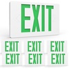 image:imageSunco 6 Pack LED Exit Sign with Emergency Light Commercial Grade Double Sided Fire Exit Lights Backup Battery Illuminated Emergency Exit 120277V Dual Mounting UL 94V0 Fire ResistantGreen