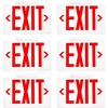 image:imageSunco 6 Pack LED Exit Sign with Emergency Light Commercial Grade Double Sided Fire Exit Lights Backup Battery Illuminated Emergency Exit 120277V Dual Mounting UL 94V0 Fire ResistantRed
