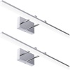 image:imageSunco Lighting Modern Vanity Light Fixture LED Bathroom Bar Lights 15W100W Selectable White 3000K4000K5000K 1100 LM Chrome Finish Adjustable Lamp for Bathroom Over Mirror Makeup Light 2 Pack