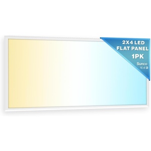 image:imageSunco 8 Pack 2x4 LED Flat Panel Light Drop Ceiling Office Shop Commercial Warehouse Fixture 6500 Lumens Selectable Features 30W40W50W 4000K5000K6000K Dimmable 010V Dustproof ETL3 CCT in One
