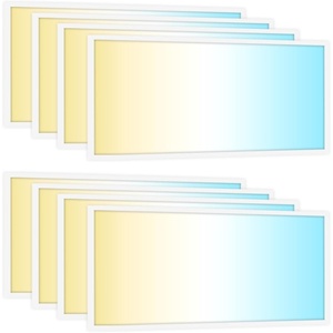 image:imageSunco 8 Pack 2x4 LED Flat Panel Light Drop Ceiling Office Shop Commercial Warehouse Fixture 6500 Lumens Selectable Features 30W40W50W 4000K5000K6000K Dimmable 010V Dustproof ETL3 CCT in One 4000K  5000K  6000K