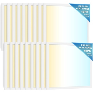 image:imageSunco Lighting 18 Pack 2x2 LED Flat Panel Light Selectable Color Temperature 4000K5000K6000K 40W Dimmable 010V 4400 LM Dustproof BackLit Drop Ceiling Troffer Replacement Light  ETL DLC