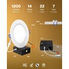 image:imageSunco 12 Pack 6 Inch Ultra Thin LED Recessed Ceiling Lights Slim Night Light Baffle Trim 2700K3000K4000K5000K6000K Selectable Dimmable 14W Canless Wafer with Junction Box  ETL6 Inch