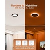 image:imageSunco 6 Pack 6 Inch LED Recessed Light with Night Light Slim Ceiling Lighting 1500 Lumens 15W 110W Equivalent Selectable CCT 2700K3000K4000K5000K6000K Dimmable Canless with Junction BoxBlack