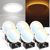 image:imageSunco 6 Pack 6 Inch LED Recessed Light with Night Light Slim Ceiling Lighting 1500 Lumens 15W 110W Equivalent Selectable CCT 2700K3000K4000K5000K6000K Dimmable Canless with Junction BoxWhite