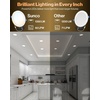 image:imageSunco 6 Pack 6 Inch LED Recessed Light with Night Light Slim Ceiling Lighting 1500 Lumens 15W 110W Equivalent Selectable CCT 2700K3000K4000K5000K6000K Dimmable Canless with Junction BoxWhite