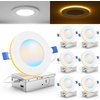 image:imageSunco 6 Pack 6 Inch LED Recessed Light with Night Light Slim Ceiling Lighting 1500 Lumens 15W 110W Equivalent Selectable CCT 2700K3000K4000K5000K6000K Dimmable Canless with Junction BoxWhite