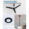 image:imageSunco Goof Rings for 4 Inch Recessed Lights Can Light Trim Rings Flush Mount Black Matte Finish Durable Plastic Design Ultra ThinBlack