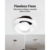 image:imageSunco Goof Rings for 4 Inch Recessed Lights Can Light Trim Rings Flush Mount Black Matte Finish Durable Plastic Design Ultra ThinWhite