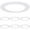 image:imageSunco 6 Pack Goof Rings for 6 Inch Recessed Lights Flush Mount White Can Light Trim Ring Cover OD 86 Inch ID 62 Inch Paintable Surface Matte Finish Damp Rated6 Pack