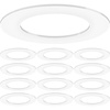 image:imageSunco Goof Rings for 4 Inch Recessed Lights Can Light Trim Rings Flush Mount Black Matte Finish Durable Plastic Design Ultra ThinWhite