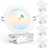 image:imageSunco Motion Sensor Recessed Light 6 Inch LED Slim Downlight with Junction Box 1000 Lumens Selectable CCT 2700K3000K4000K5000K6000K14W ULETL 4 Pack4 Pack