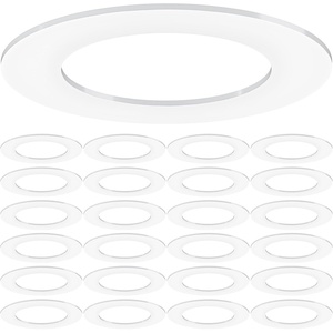 image:imageSunco 24 Pack Goof Rings for 6 Inch Recessed Lights Flush Mount White Can Light Trim Ring Cover Outer Diameter 86 Inch Inner Diameter 62 Inch Paintable Surface Matte Finish4 Inch