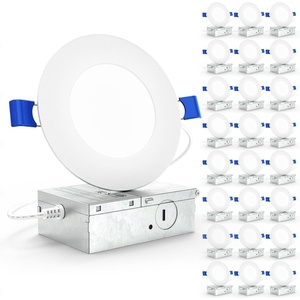 image:imageSunco 24 Pack Recessed Lighting 6 Inch LED Canless Ceiling Lights Slim with Junction Box 12000 LM 14W 100W Equivalent 6000K Daylight Deluxe Dimmable Wafer Thin 50000 Lifetime Hours ETLWhite 3K