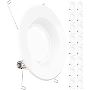 image:imageSunco 24 Pack Recessed Lighting 6 Inch LED Canless Ceiling Lights Slim with Junction Box 12000 LM 14W 100W Equivalent 6000K Daylight Deluxe Dimmable Wafer Thin 50000 Lifetime Hours ETLWhite 6K