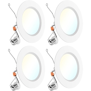 image:imageSunco 6 Inch LED Recessed Light Retrofit Can Lights for Ceiling 1700 LM High Brightness Selectable CCT 2700K3000K4000K5000K6000K 17W120W Dimmable Baffle Trim Damp Rated UL 4 PackWhite