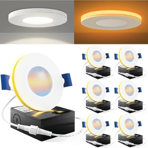 image:imageSunco 6 Pack 6 Inch LED Recessed Light with Night Light Slim Ceiling Lighting 1500 Lumens 15W 110W Equivalent Selectable CCT 2700K3000K4000K5000K6000K Dimmable Canless with Junction BoxWhite