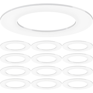 image:imageSunco Goof Rings for 4 Inch Recessed Lights Can Light Trim Rings Flush Mount Black Matte Finish Durable Plastic Design Ultra ThinWhite