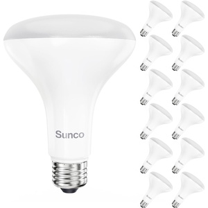 image:imageSunco 12 Pack BR30 LED Bulb Recessed Can Light Bulbs Indoor Flood Lighting 1600 LM 16W 100W Equivalent 4000K Cool White E26 Medium Base Dimmable ULWhite 3k