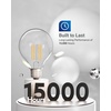 image:image10 Pack G25 LED Light Bulbs Filament Edison Globe Vanity Lighting Bulb for Bathroom Bedroom 500 LM 5W 60W Equivalent 3000K Warm White Dimmable E26 Base Clear ULWhite  3000k