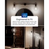 image:image10 Pack G25 LED Light Bulbs Filament Edison Globe Vanity Lighting Bulb for Bathroom Bedroom 500 LM 5W 60W Equivalent 3000K Warm White Dimmable E26 Base Clear ULWhite  4000k