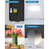 image:imageSunco 12 Pack 5CCT 4 Inch Ultra Thin LED Recessed Ceiling Lights Slim 800 Lumens High Brightness 2700K3000K3500K4000K5000K Selectable Dimmable 10W Canless Wafer with Junction Box5 CCT in One 2700K  3000K  3500K  4000K  5000K