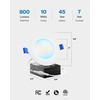 image:imageSunco 12 Pack 5CCT 4 Inch Ultra Thin LED Recessed Ceiling Lights Slim 800 Lumens High Brightness 2700K3000K3500K4000K5000K Selectable Dimmable 10W Canless Wafer with Junction Box5 CCT in One 2700K  3000K  3500K  4000K  5000K
