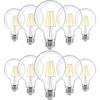 image:image10 Pack G25 LED Light Bulbs Filament Edison Globe Vanity Lighting Bulb for Bathroom Bedroom 500 LM 5W 60W Equivalent 3000K Warm White Dimmable E26 Base Clear ULWhite  4000k