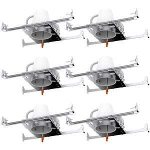 image:imageSunco 6 Pack 4 Inch Can Lights Housing New Construction Recessed Can Housing for Ceiling Hard Wired TP24 Connector 120277V Air Tight Steel IC Rated Easy Install UL6 Pack