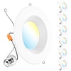 image:imageSunco 6 Pack 4 Inch LED Recessed Lights 11W 660LM Retrofit Downlight 5CCT 2700K5000K Indoor Dimmable Baffle Trim Damp Rated Ceiling Lighting for Kitchen Bathroom Bedroom Energy Star UL5 Cct in One 2700k  3000k  3500k  4000k  5000k