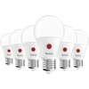 image:imageSunco 6 Pack Yellow Light Bulbs Outdoor A19 LED Bug Lights for Outside Dusk to Dawn 480 LM 9W 2000K Amber Glow Auto OnOff Photocell Sensor E26 Base for Porch Patio Deck Backyard ULWhite 3k