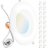 image:imageSunco 96 Pack 5CCT Retrofit LED Recessed Lighting 6 Inch 2700K3000K3500K4000K5000K Selectable Dimmable Can Lights Smooth Trim 13W75W 965LM Damp Rated ULCertified5 CCT in One 2700K  3000K  3500K  4000K  5000K