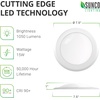 image:imageSunco Lighting 12 Pack 56 LED Disk Lights Flush Mount Ceiling Light Fixture Recessed 6000K Daylight Deluxe 100W Equivalent 15W 1050LM Dimmable Low Profile Surface Mount ETL12 Pack
